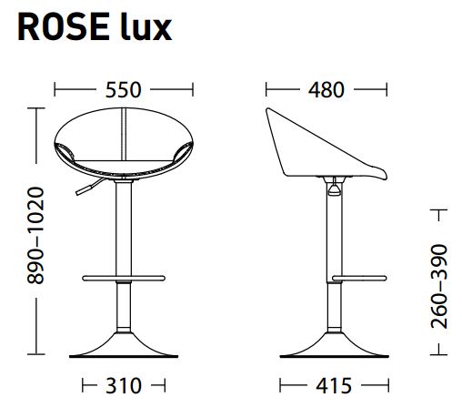 Стілець Роуз люкс хром (Rose lux chrome) Новий Стиль
